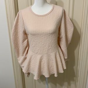 Zara long sleeve peplum top